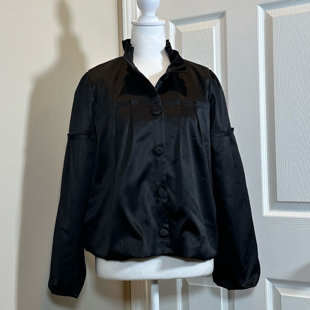Apostrophe Y2K Satin Overcoat size small